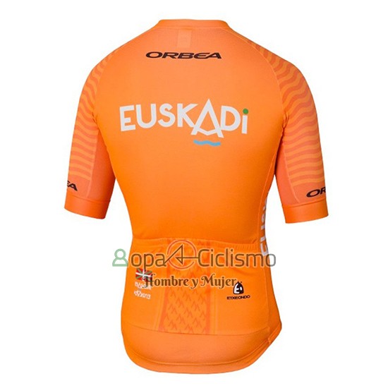 Euskadi Ropa Ciclismo Culotte Corto 2018 Hombre Mangas Cortas Naranja